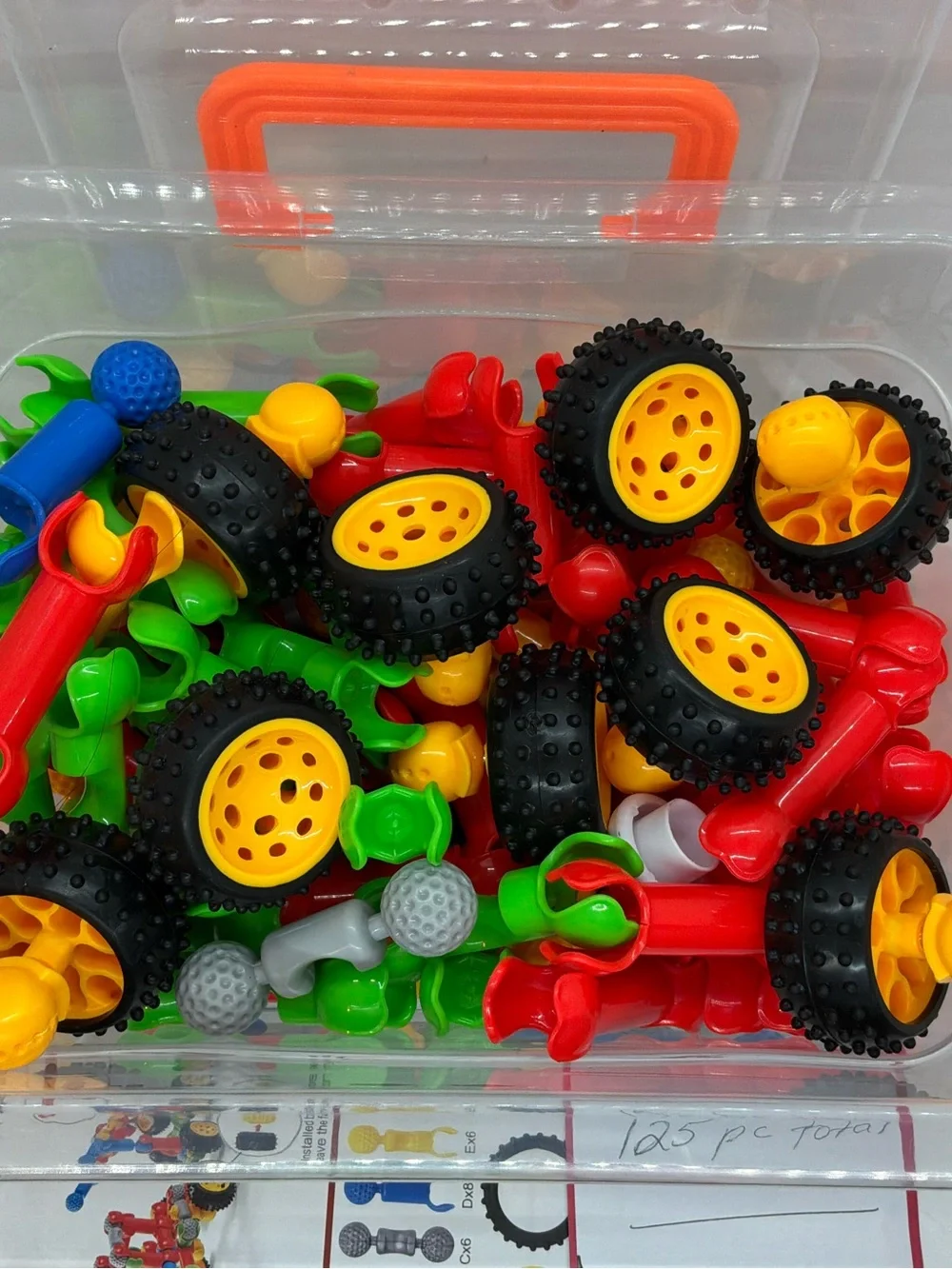125PCS Stem Building Toys for 3-8 Year Old Unisex- in Carrying Container&Booklet